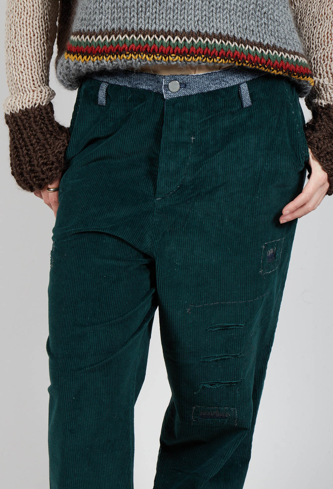 Cord Trousers in Green