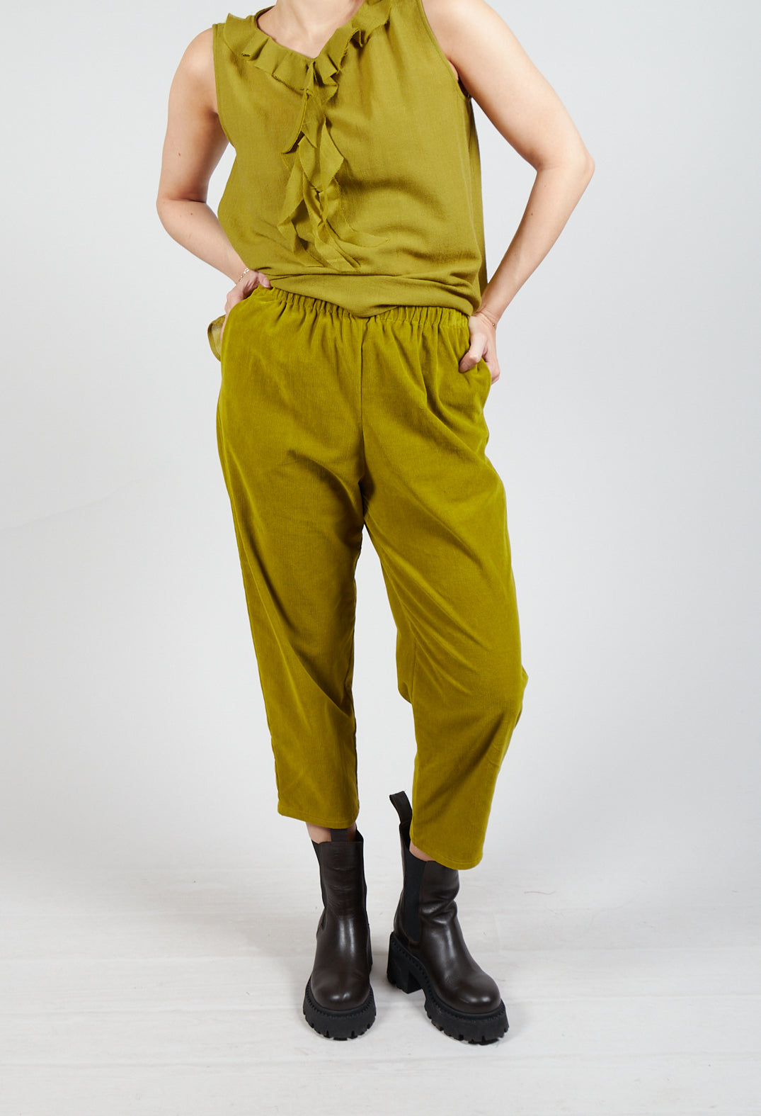 Corduroy Trousers in Grass