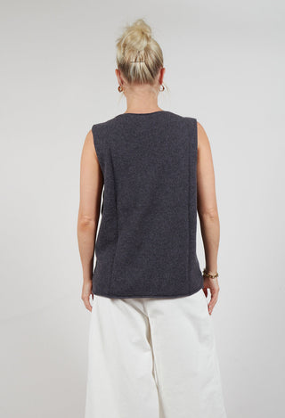 Corry V-Neck Tank Top in Metallic