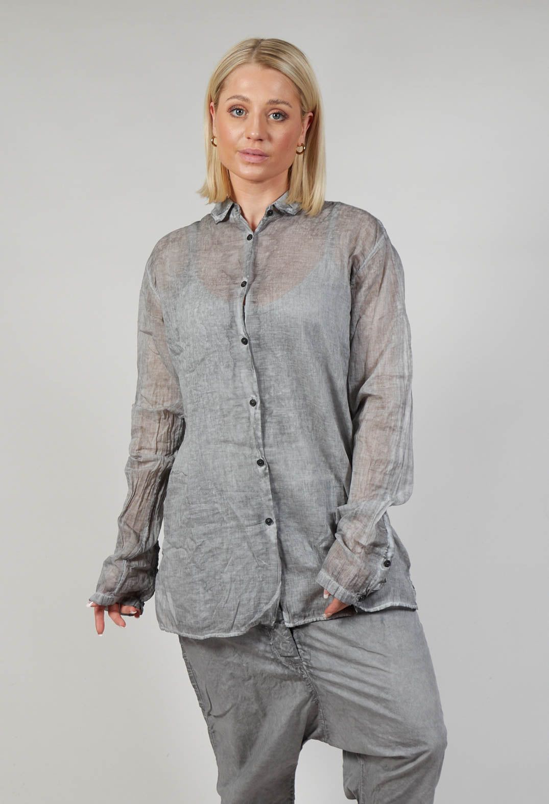 Sheer cotton blouse on sale