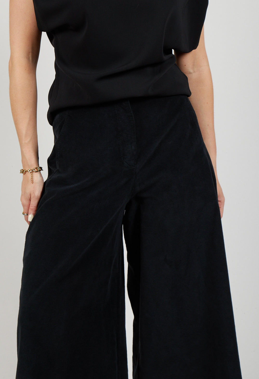 Cotton Trousers in Black