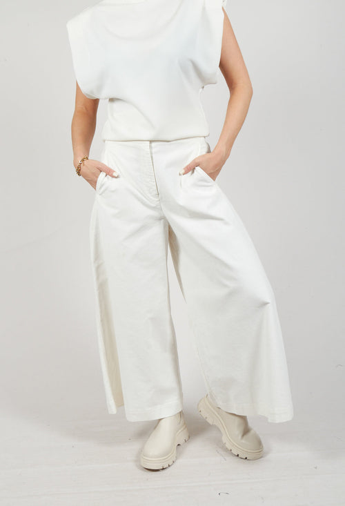 Cotton Trousers in Cream