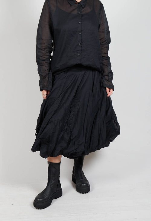 Cotton Tutu Skirt in Black Stiff