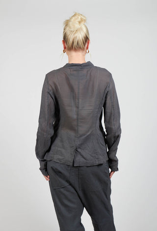 Creased Effect Jacket in Coal Cloud Stiff