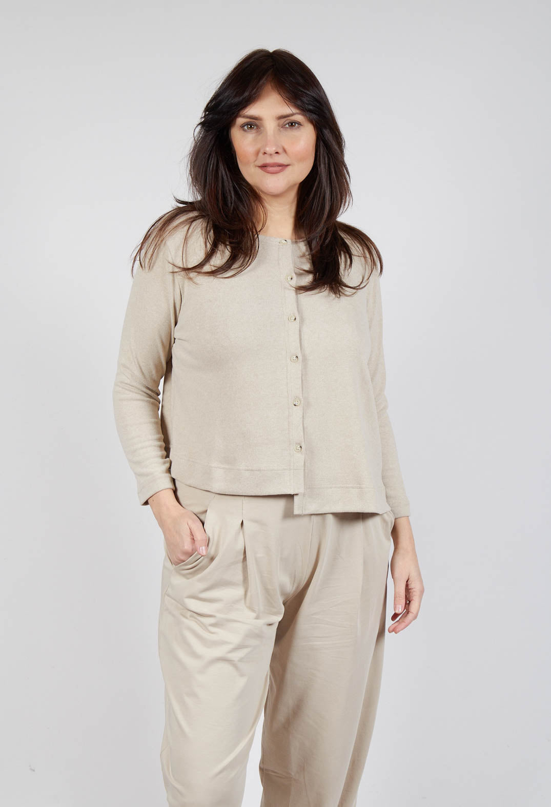 Crema M Cardigan in Grezzo