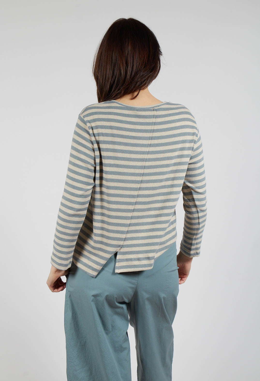 Crema M Cardigan in Lago Stripe