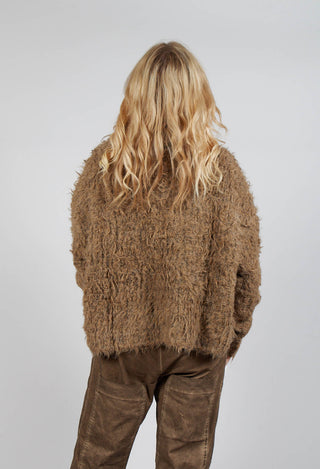 Cropped Alpaca Jumper in Camel Mel