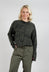 Cropped Fitted Cardigan in Camp Jacquard