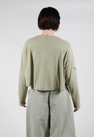 Cropped Jumper with Motif in Defender Jacquard