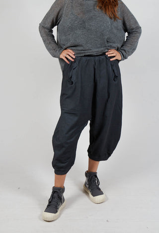 Cropped Leg Sweatpants in Coal Cloud