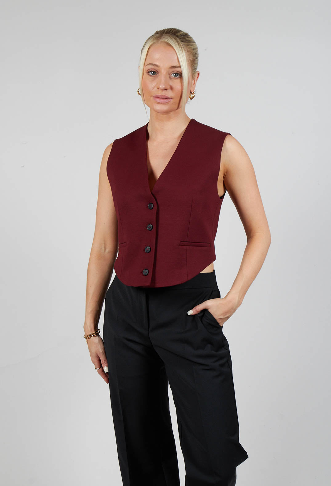 Cropped Waistcoat in Rumba