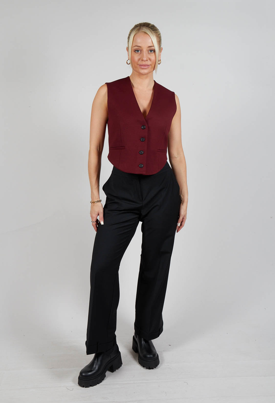 Cropped Waistcoat in Rumba