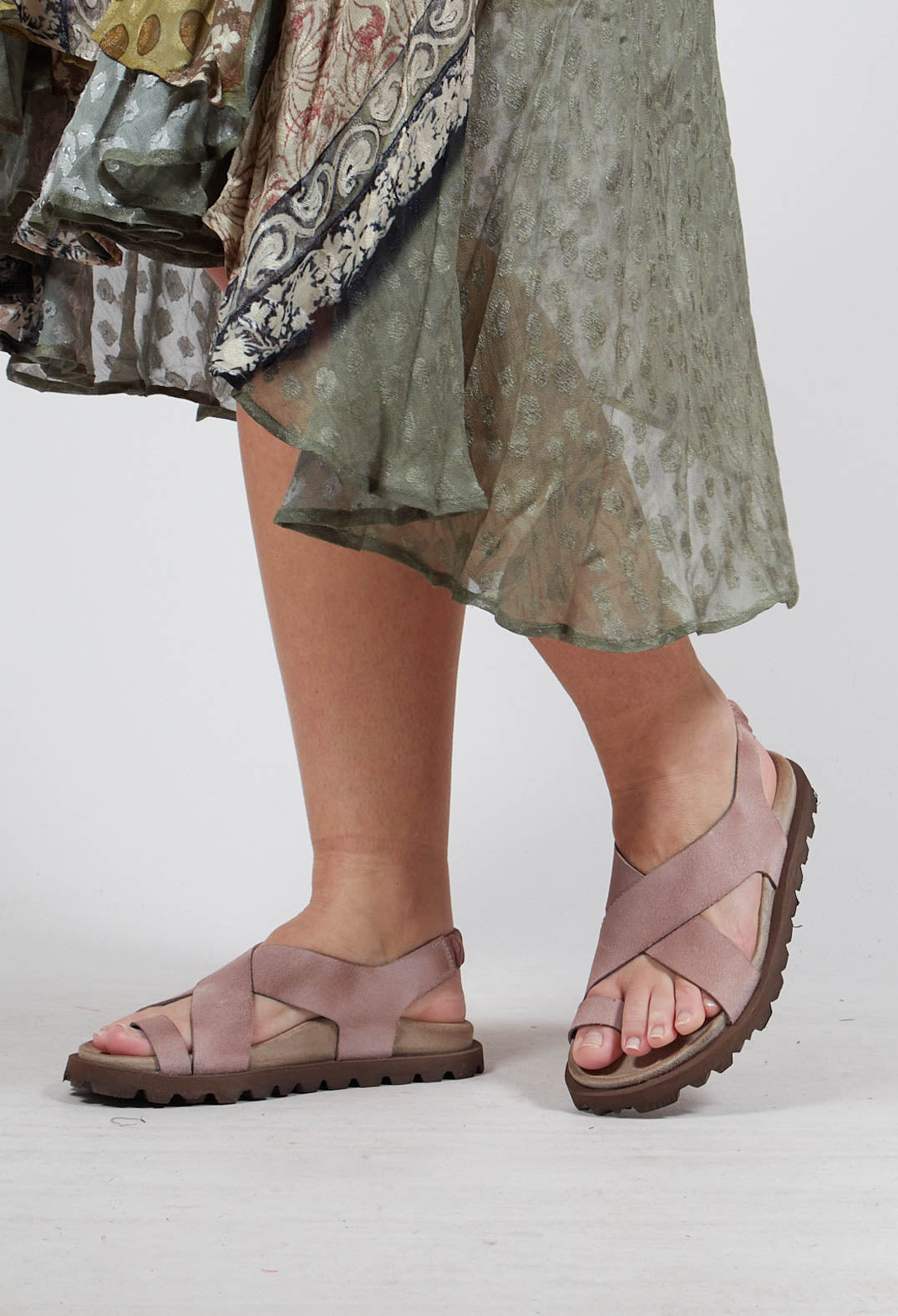 Crossover Sandals in London Powder