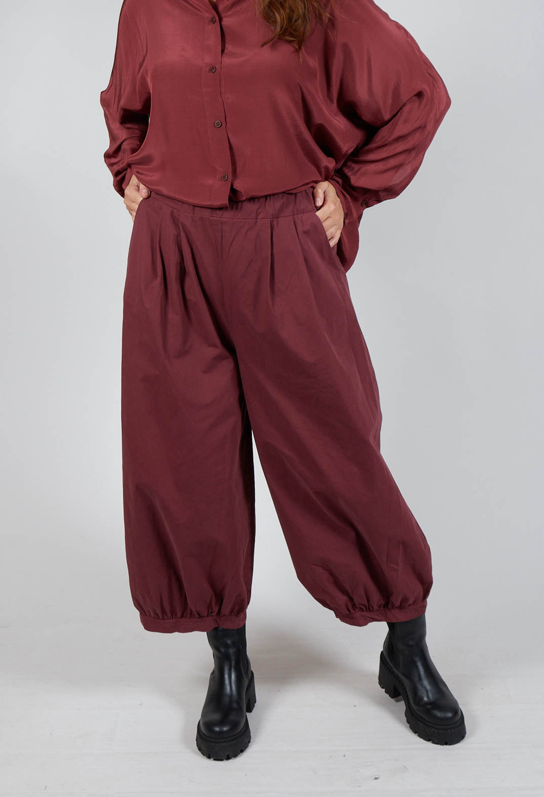 Cuffed Hem Trousers in Intense Rust