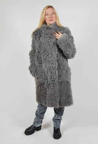 Curly Toscana Coat in Silver