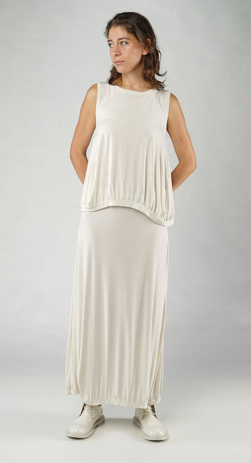 PRE-ORDER -  Curved Sleeveless Top in Moon (Pictured in Galaxy)