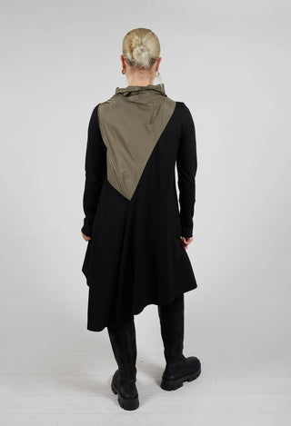 Cvek Dress in Black and Olive