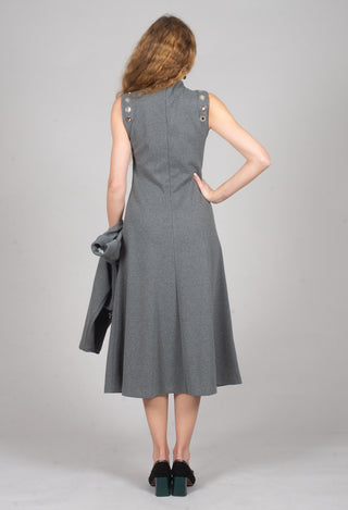 Fleece Midaxi Dress in Grey