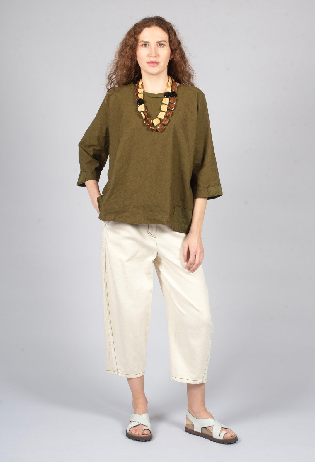 Loose Fit Top in Oliva