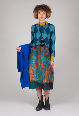 Poppy Dress in Landscape Multicolour