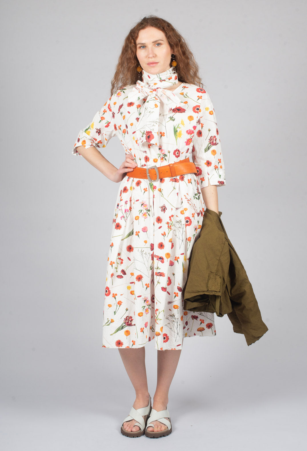 Roele Dress in Red Flower Print