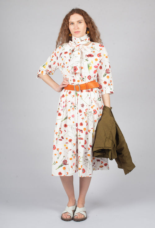 Roele Dress in Red Flower Print