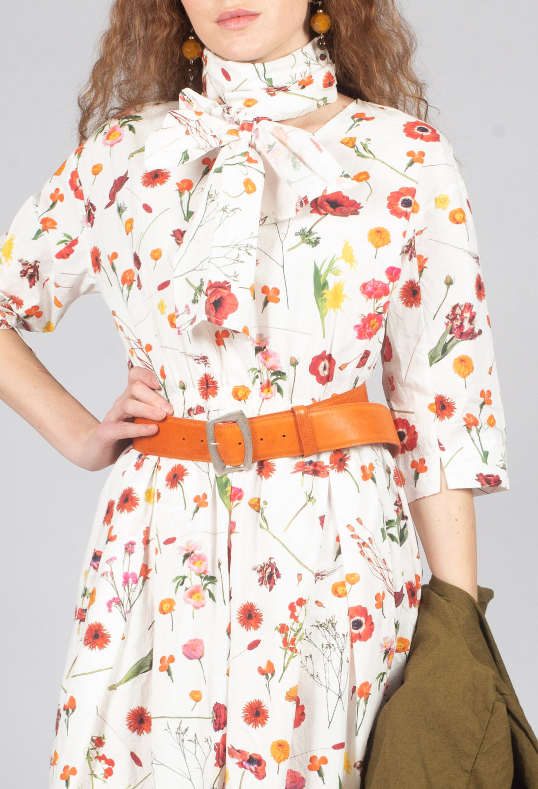 Roele Dress in Red Flower Print