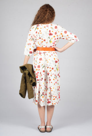 Roele Dress in Red Flower Print