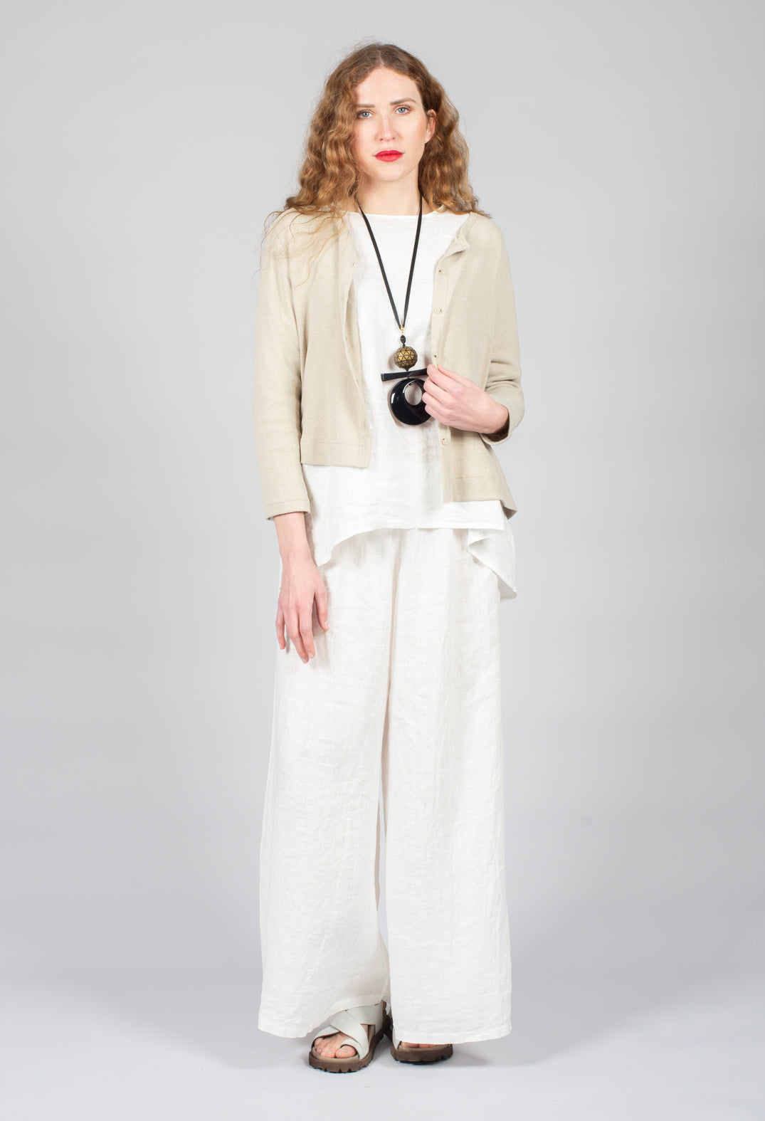 Crema M Cardigan in Grezzo