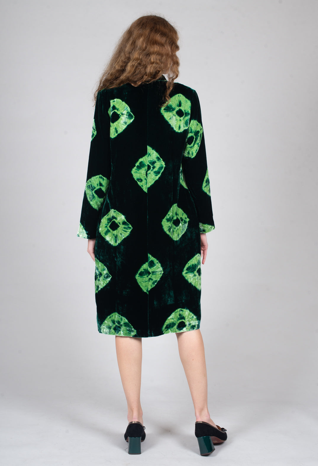 Edda Coat in Tiedye Green