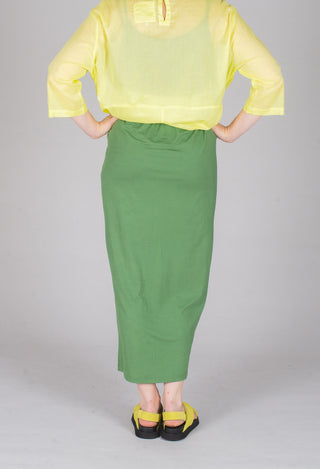 Elasticated Jersey Skirt in Green