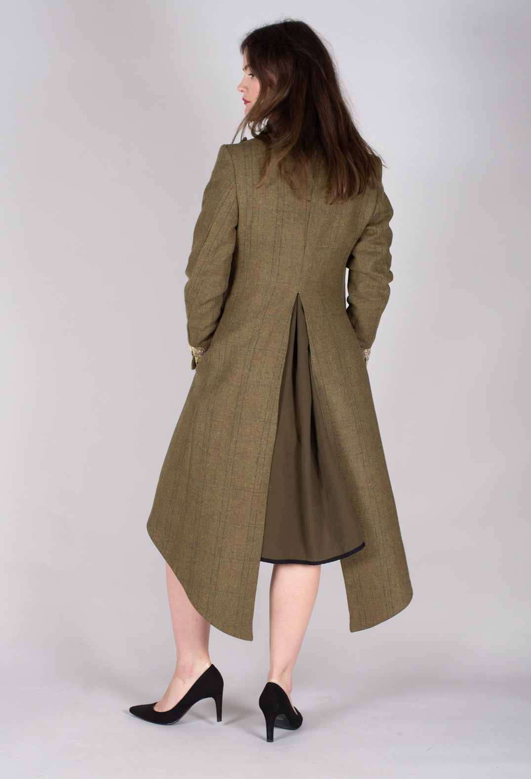 Soul Embroidery Coat in Tweed