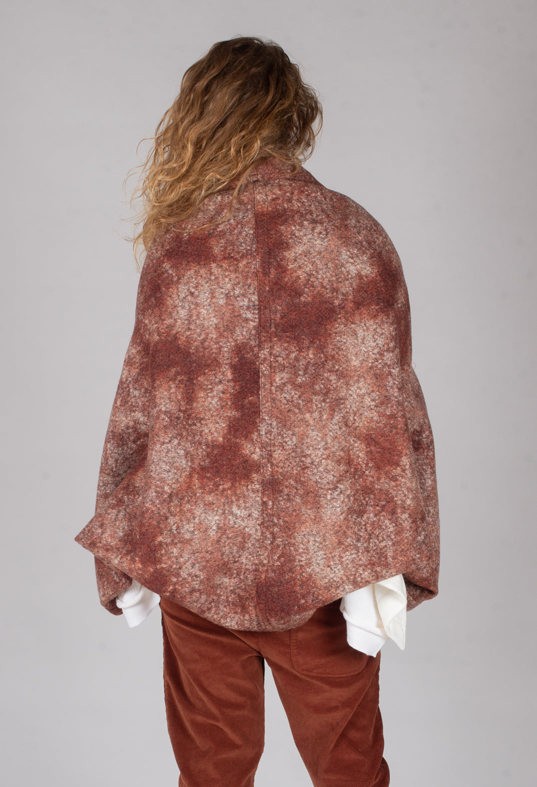 Felted Cape in Brown