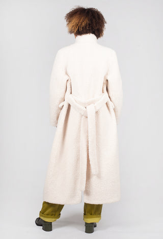 Long Sleeve Teddy Coat in Cream