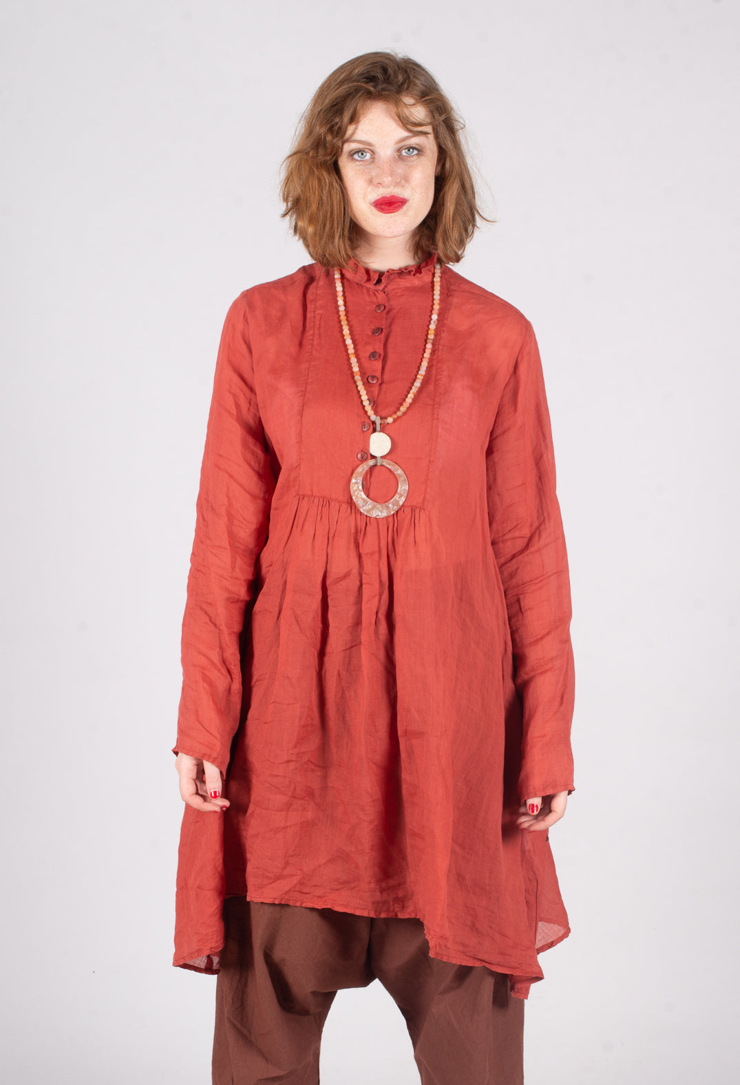 Erdfall Dress in Rost Orange