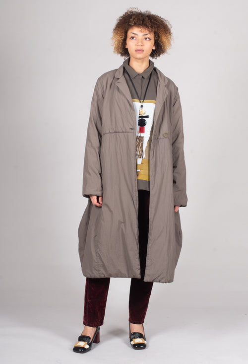 Loose Overcoat in Iron