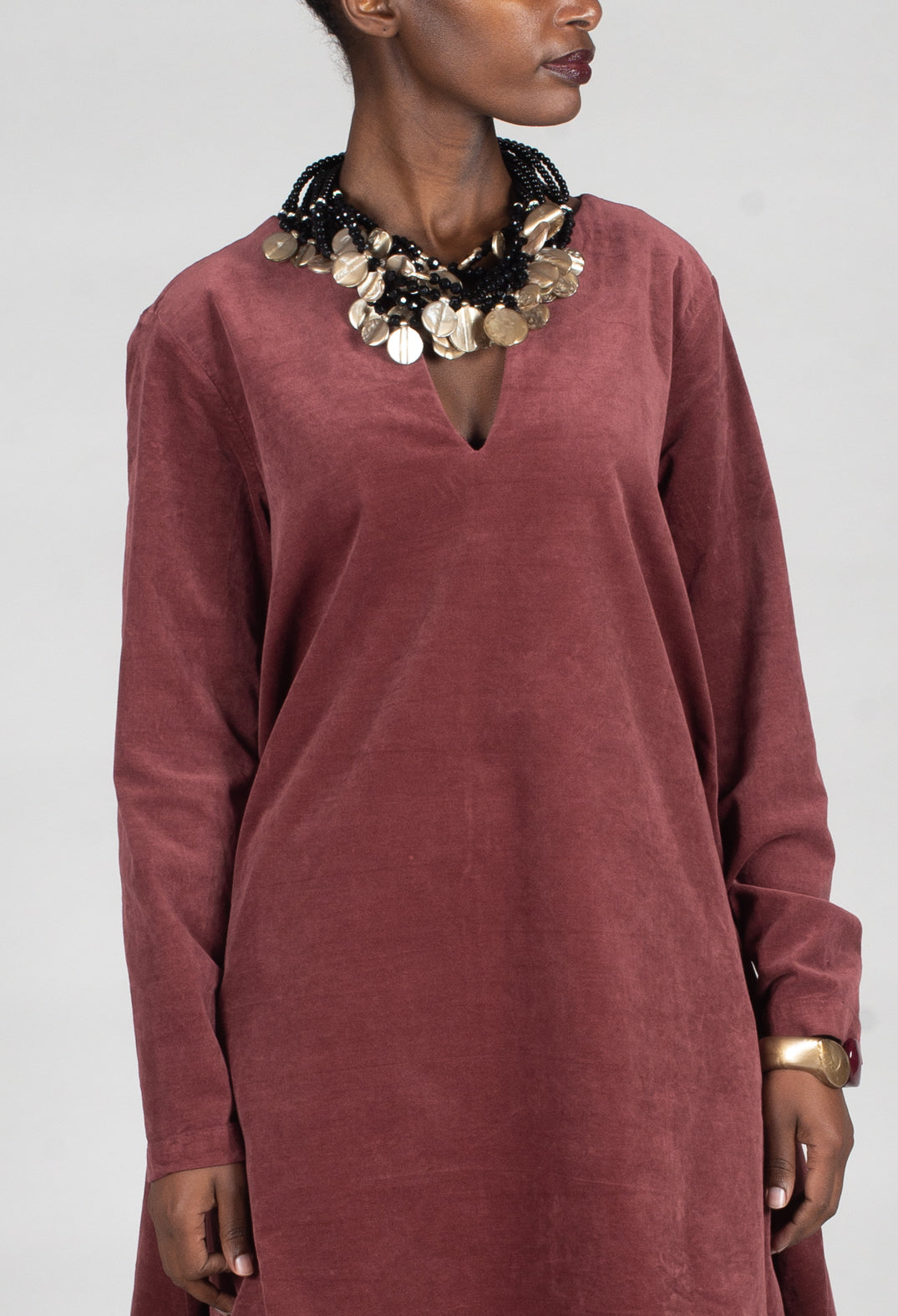 Longline Tunic in Intense Rust