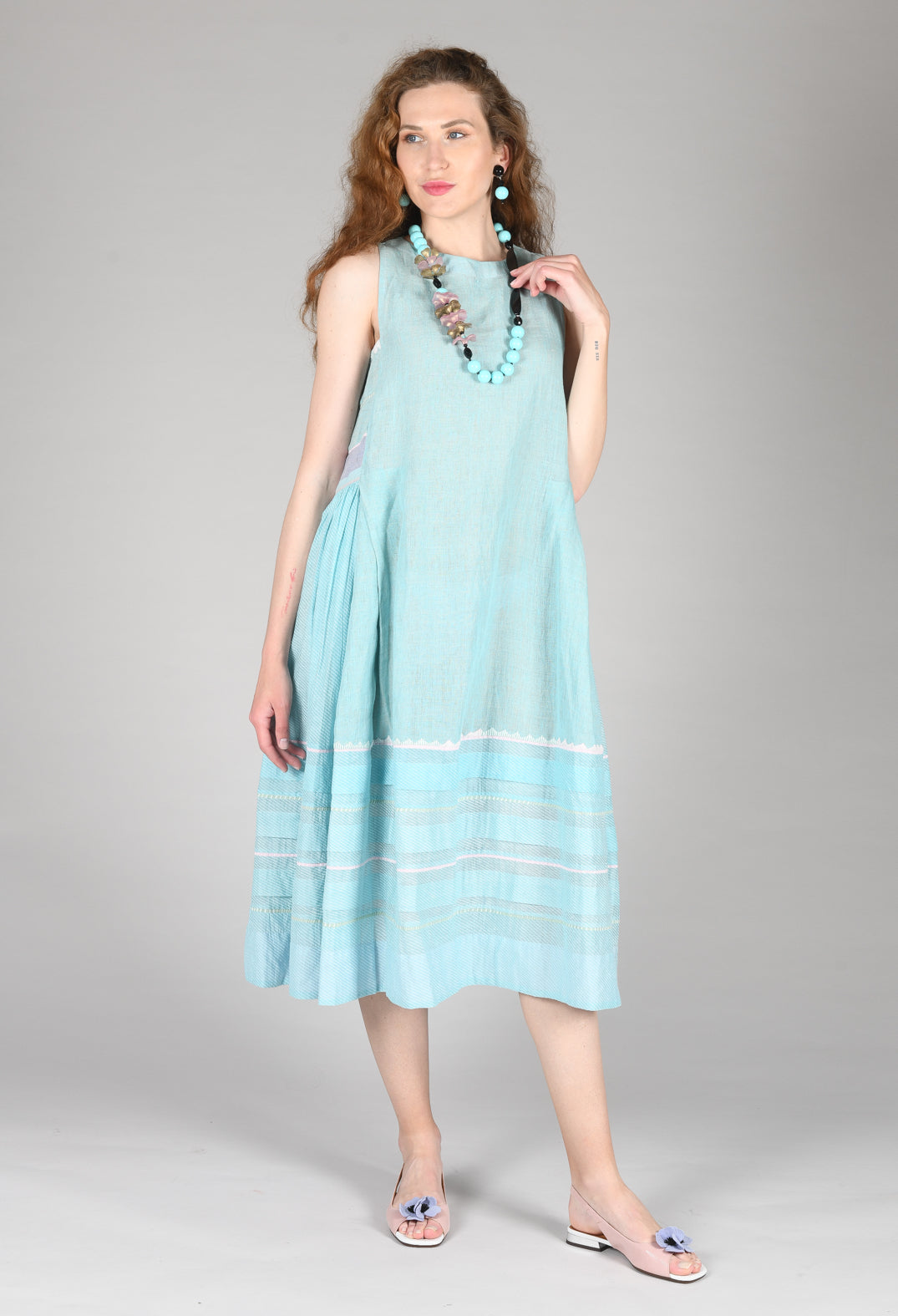 Fyodor Dress in Chalky Blue