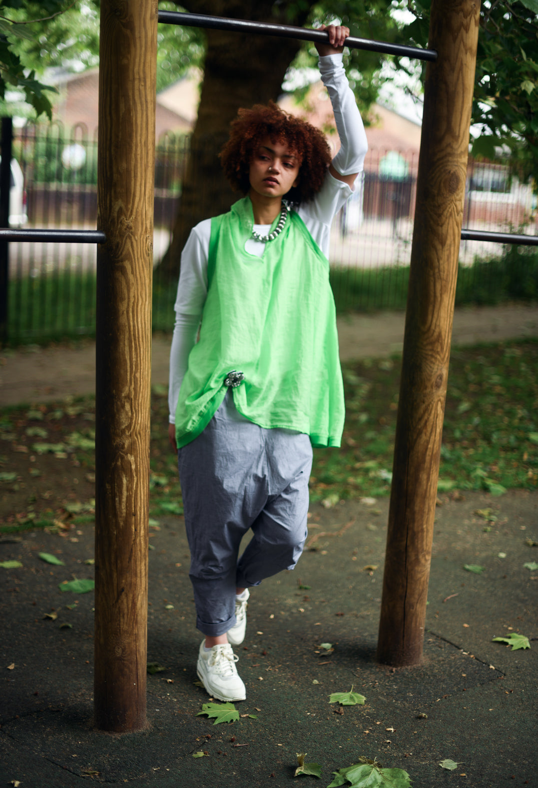 Lightweight Vest Top in Lime