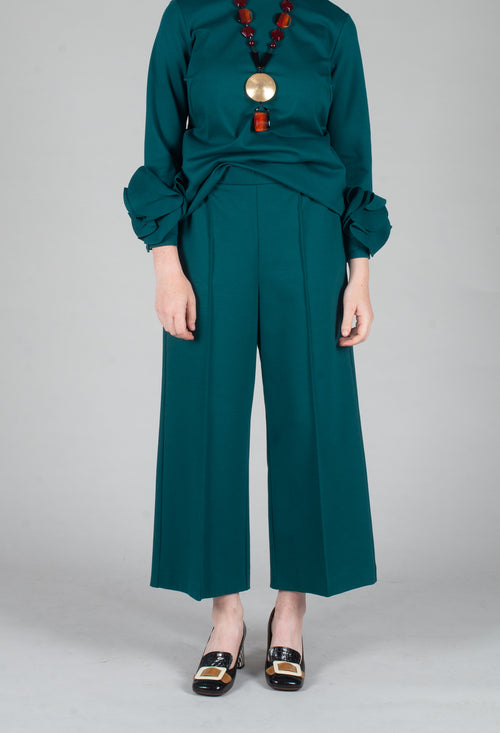 Jersey Wide Leg Trousers in Ottanio