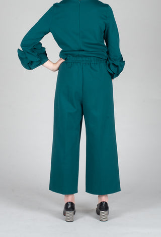 Jersey Wide Leg Trousers in Ottanio