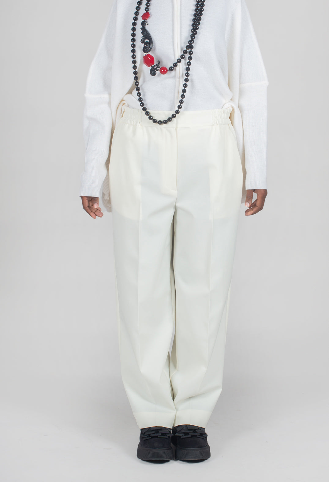 Twill Trousers in Cream