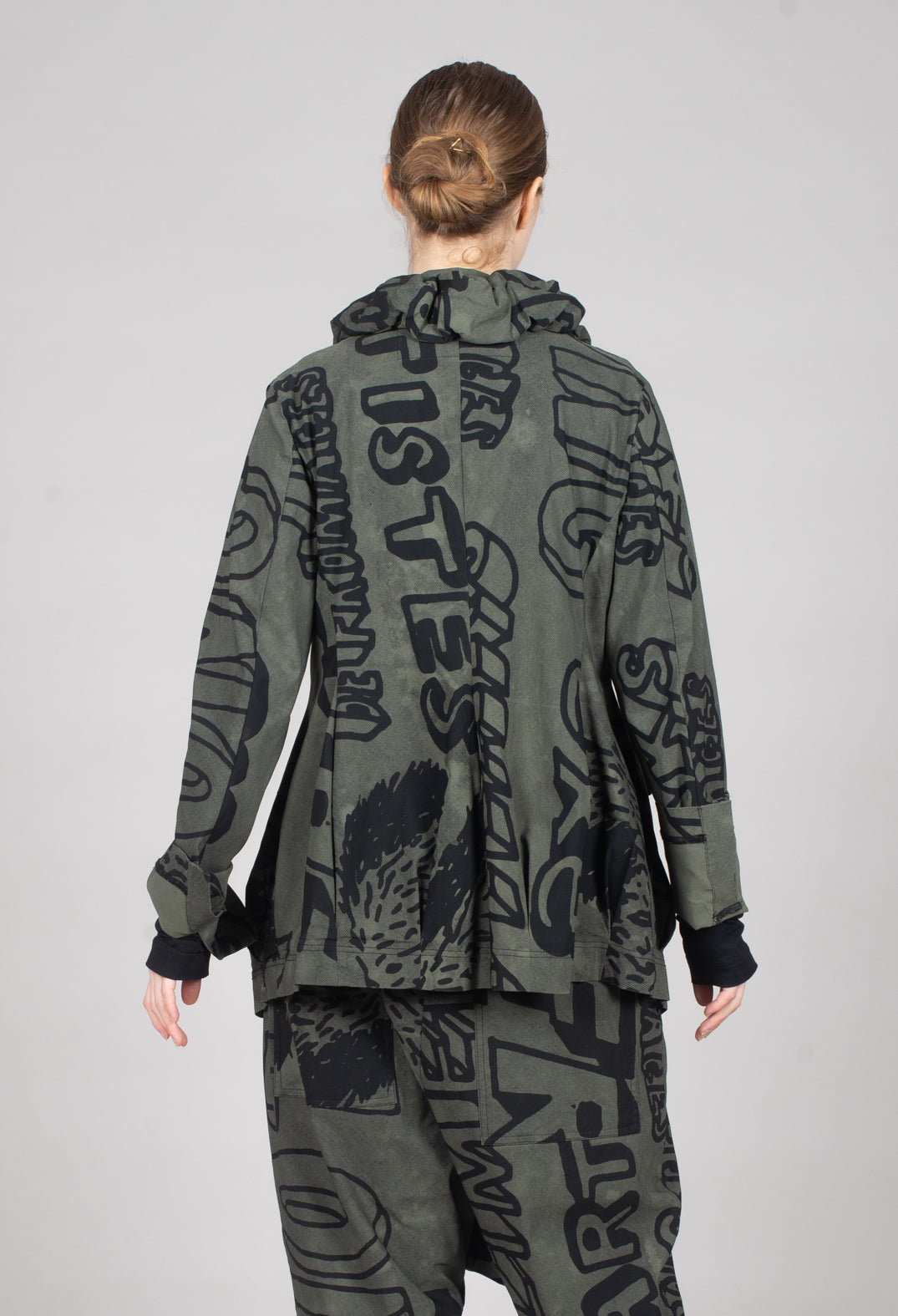 Button Through Jacket in Camp Big Print