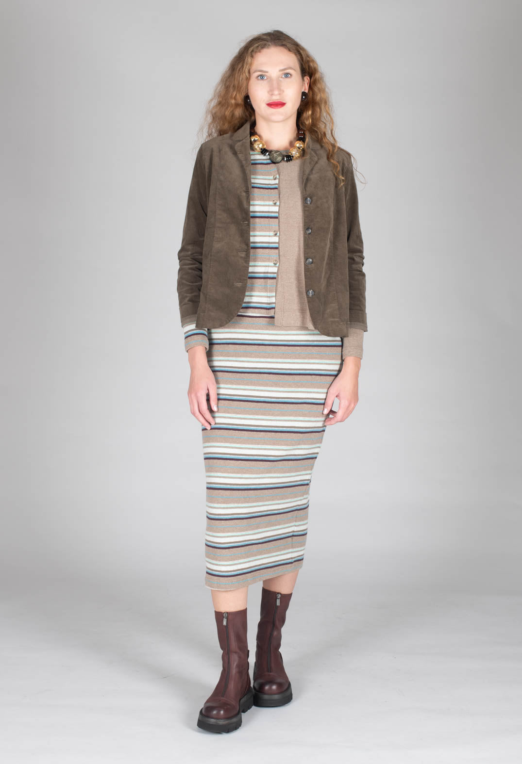 Lilla Skirt in Alpaca Stripe