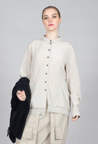 Contrast Hem Shirt in Eraser