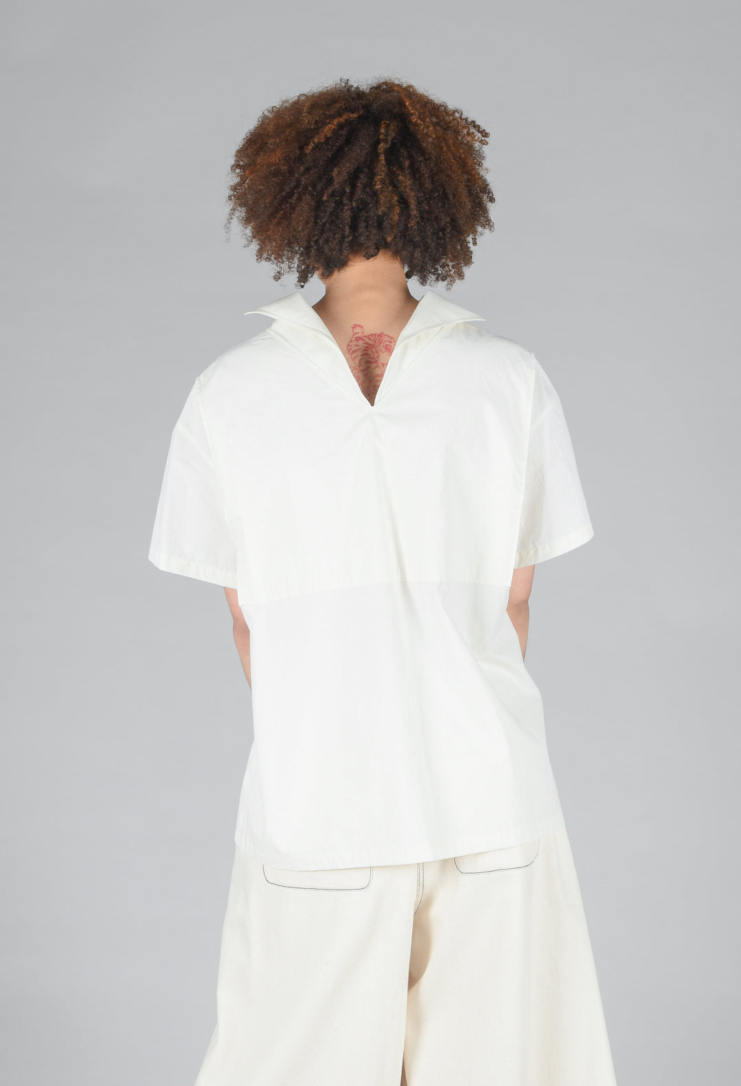 Sailor Collar Blouse in Off White