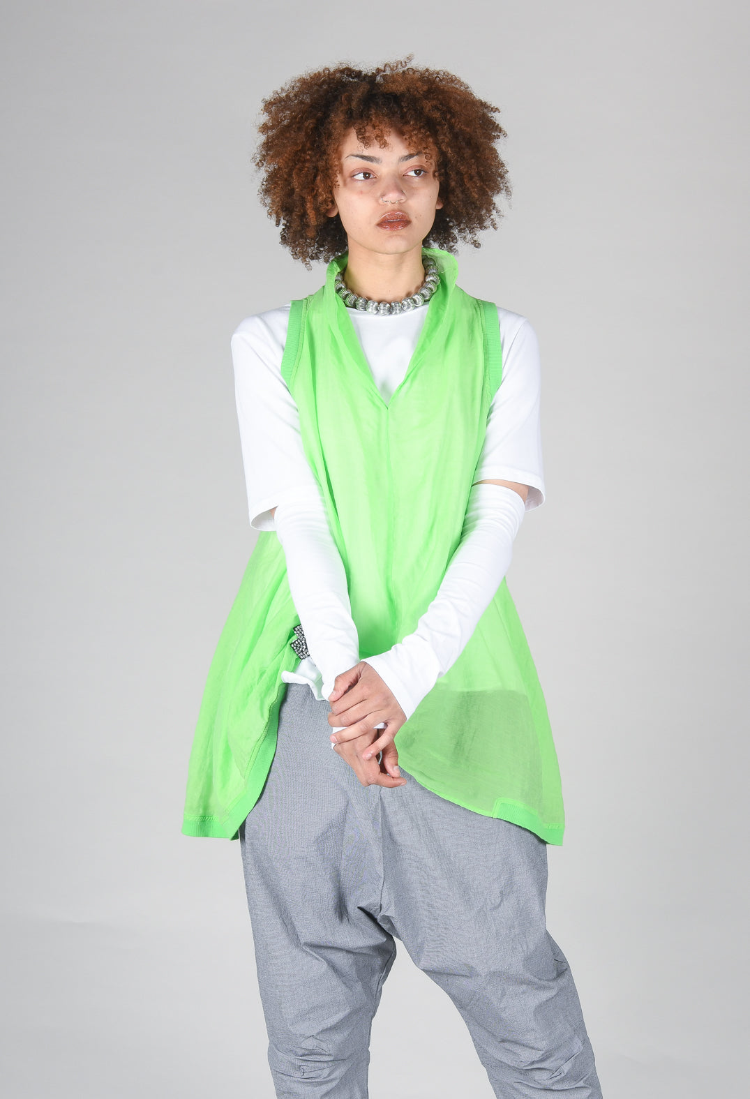 Lightweight Vest Top in Lime