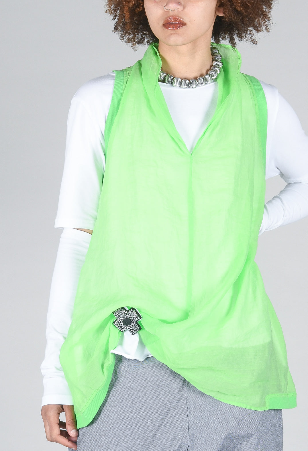 Lightweight Vest Top in Lime