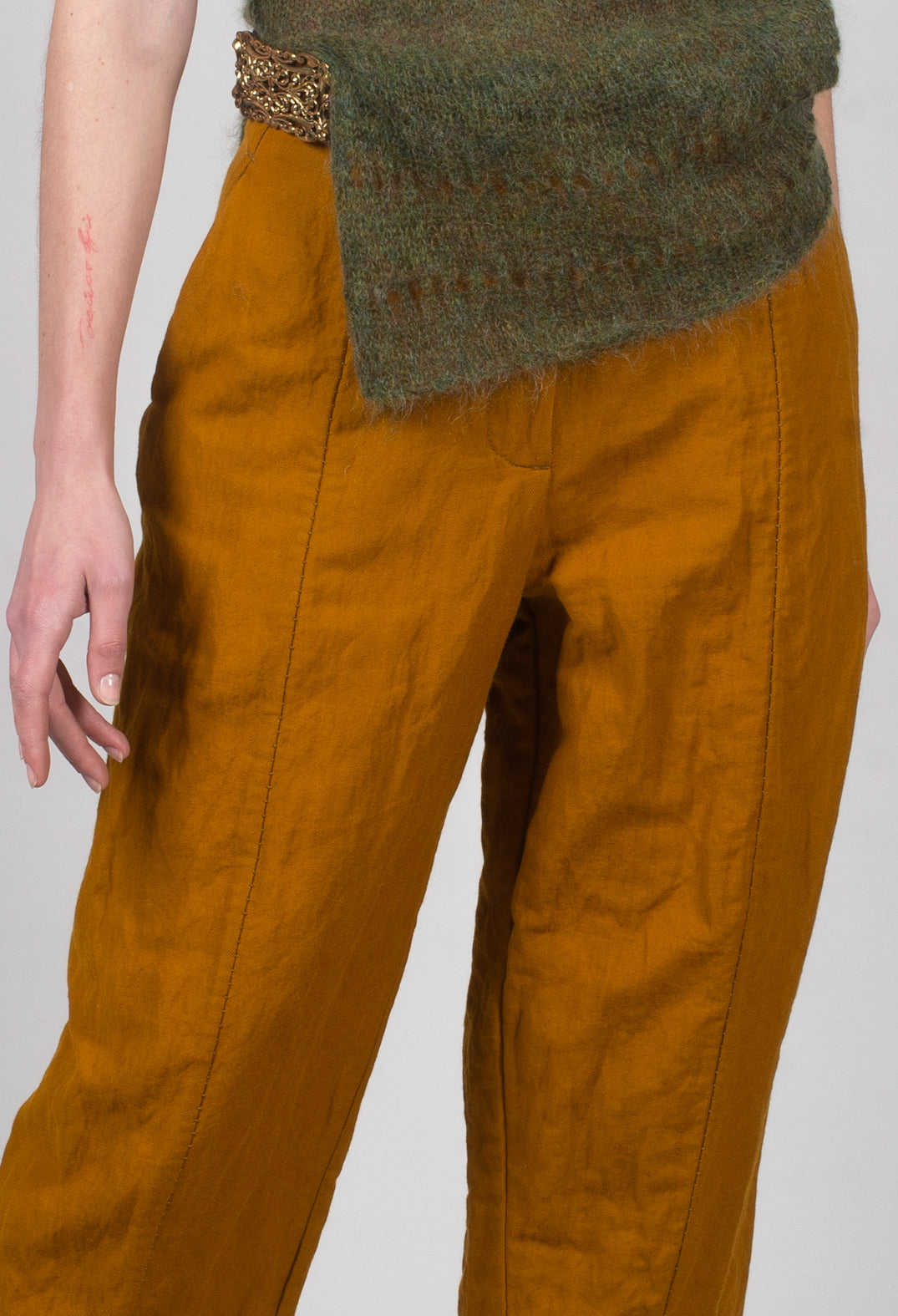 Baggy Cur Trousers in Tumeric