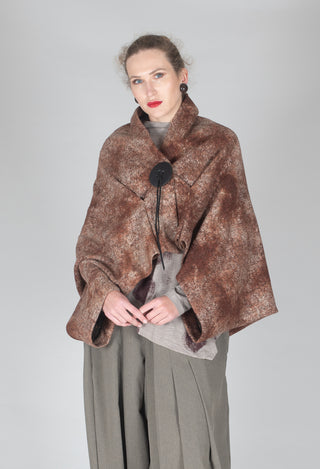 Felted Cape in Brown